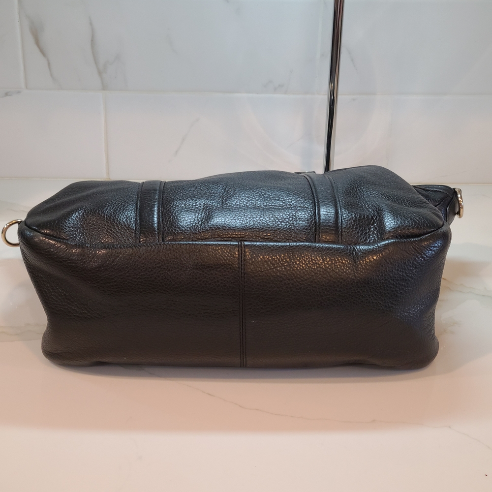 Coach Central Satchel Black Pebbled Leather EUC - Picture 12 of 16